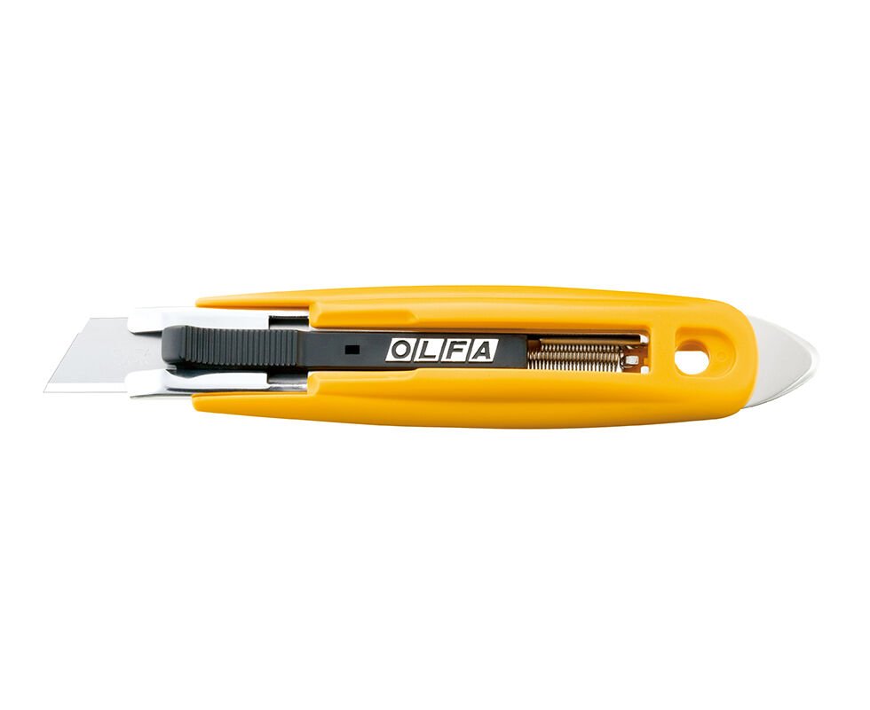 OLFA SK-9 Otomatik Geri Çekilebilir Bıçaklı Koli Açabilen Maket Bıçağı
